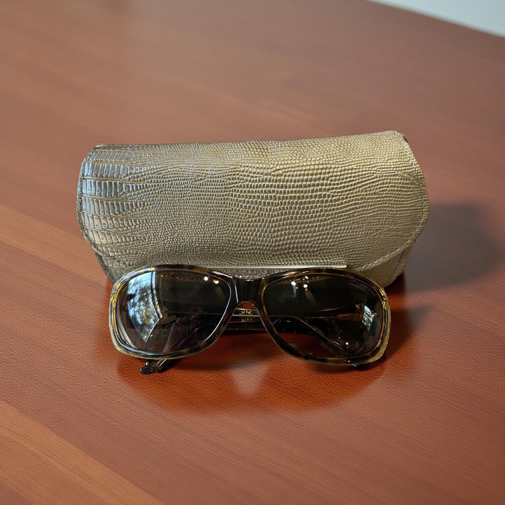 Judith Leiber Vintage Tortoise Shell and Crystal Glasses